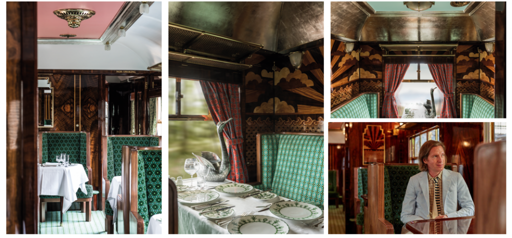 All aboard! Wes Anderson's train carriage celebrates the golden